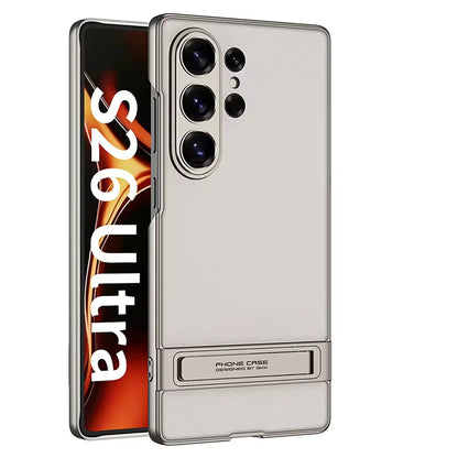 Samsung S26 Ultra Leather Kickstand Case