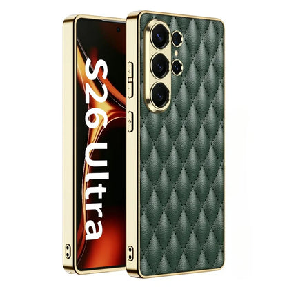 Samsung Galaxy S26 Ultra Leather Luxury Case – Slim Quilted Protective Cover