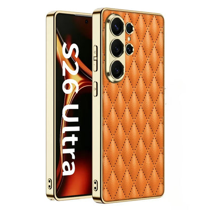 Samsung Galaxy S26 Ultra Leather Luxury Case – Slim Quilted Protective Cover