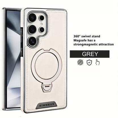 Samsung Galaxy S26 Ultra MagSafe Leather Case with 360° Kickstand