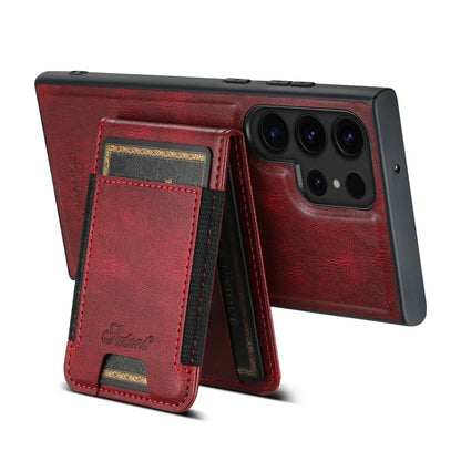 Samsung Galaxy S26 Ultra MagSafe Leather Wallet Case with Magnetic Card Holder