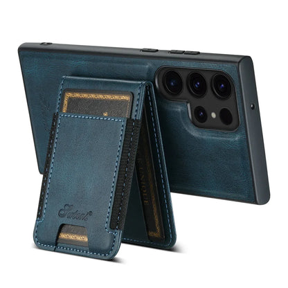 Samsung Galaxy S26 Ultra MagSafe Leather Wallet Case with Magnetic Card Holder