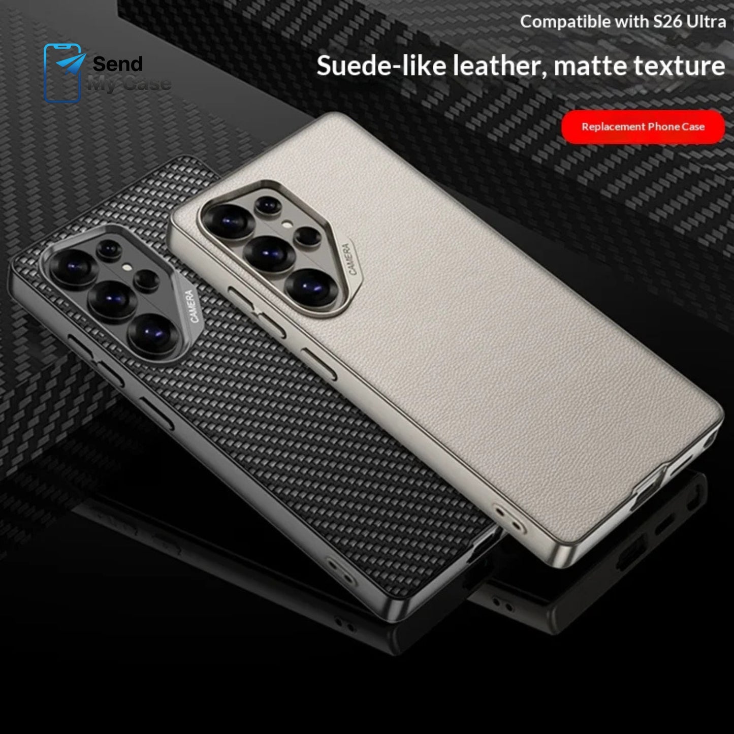 Samsung Galaxy S26 Ultra Vegan Leather Camera Frame Case
