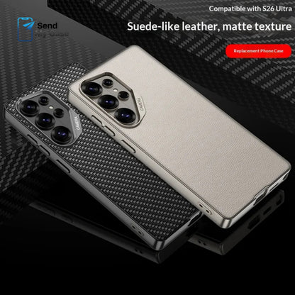 Samsung Galaxy S26 Ultra Vegan Leather Camera Frame Case