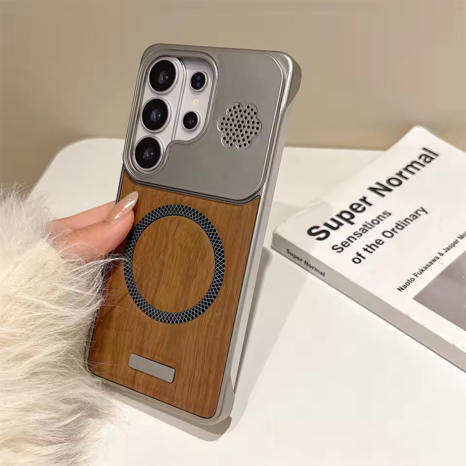 Samsung Galaxy S26 Ultra MagSafe Wood Grain Case – Slim Magnetic Cover