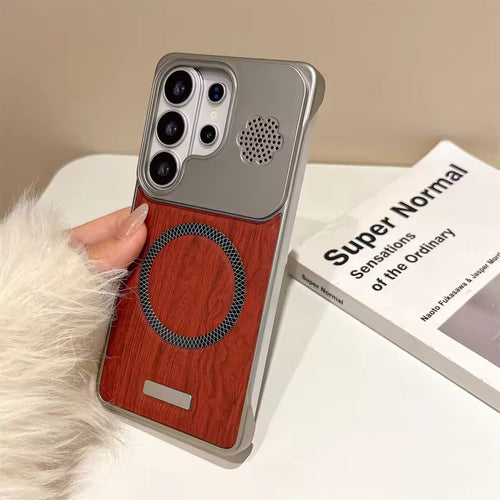 Samsung Galaxy S26 Ultra MagSafe Wood Grain Case – Slim Magnetic Cover