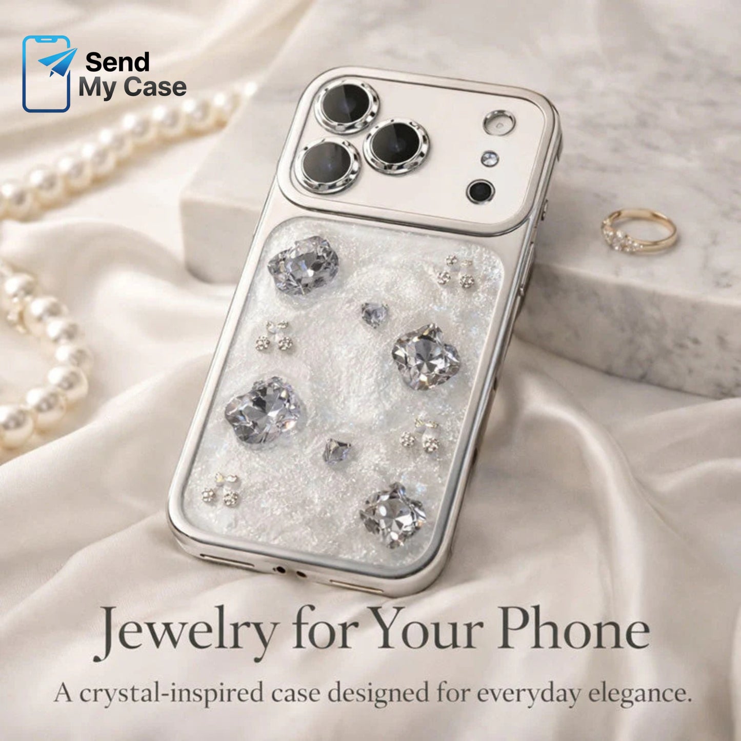 iPhone 17 Pro Max Crystal Luxury Case – Diamond Sparkle Edition