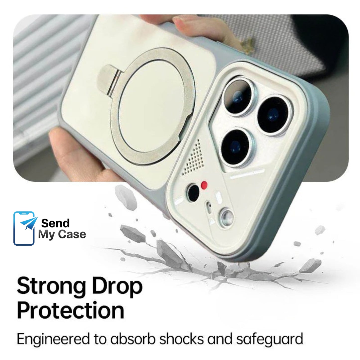 iPhone 17 Pro Max MagSafe Kickstand Camera Frame Case