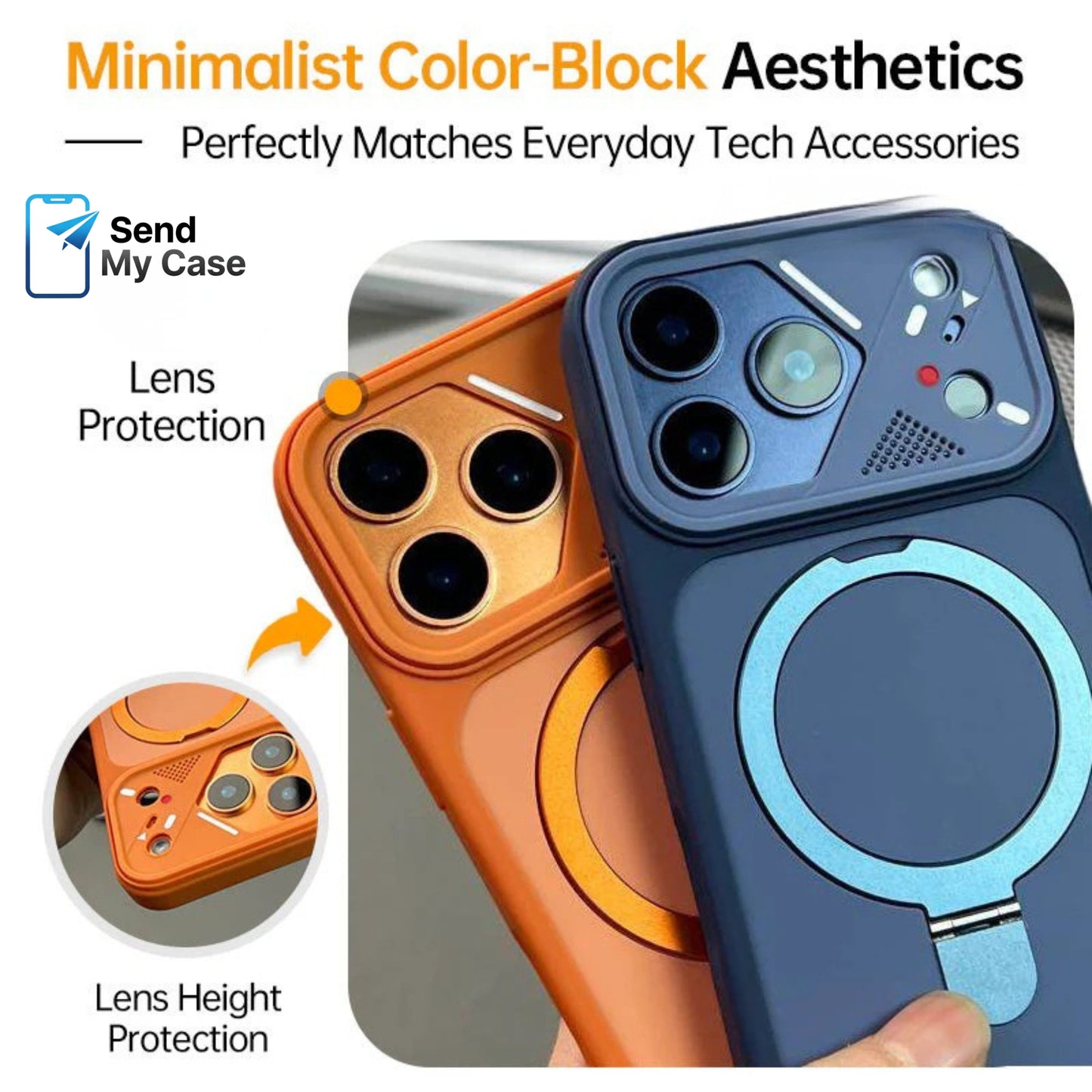 iPhone 17 Pro Max MagSafe Kickstand Camera Frame Case
