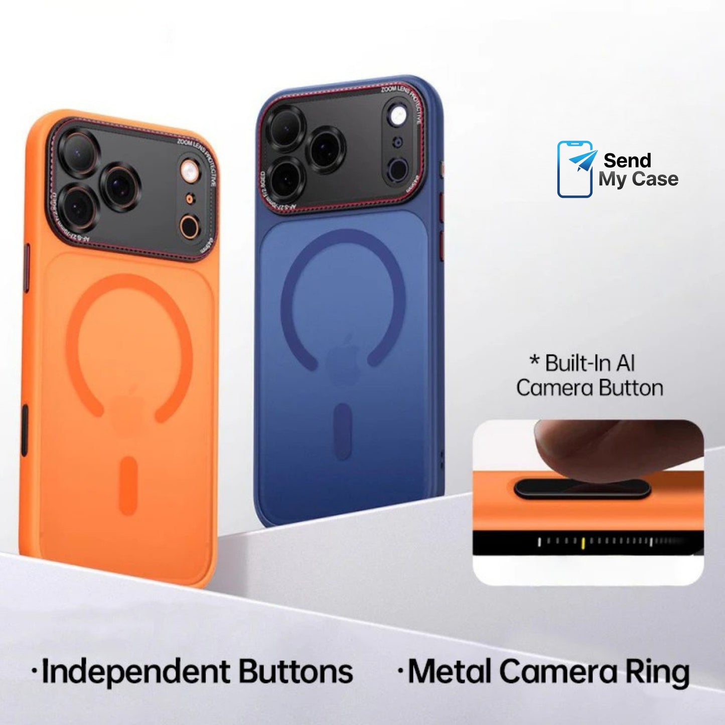 iPhone 17 Pro Max Magnetic Frosted Case with Metal Camera Shield