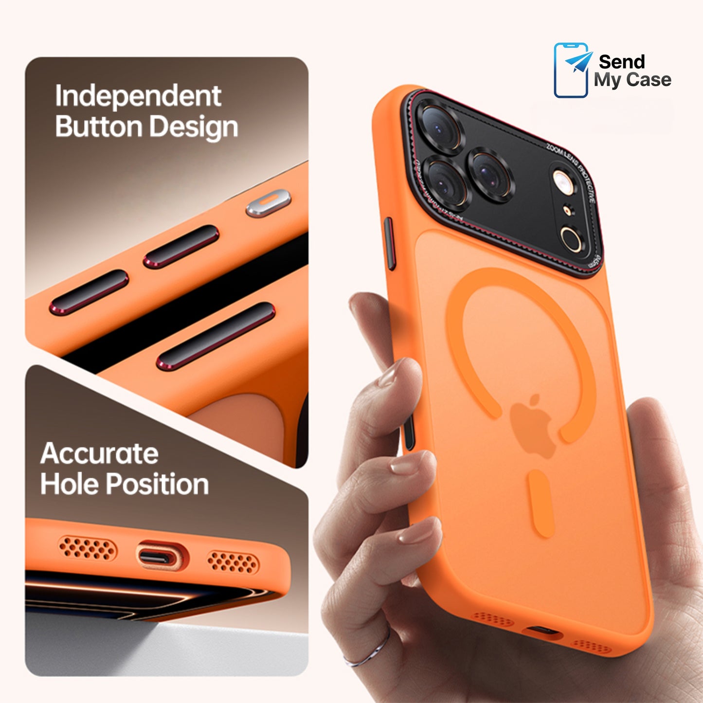 iPhone 17 Pro Max Magnetic Frosted Case with Metal Camera Shield