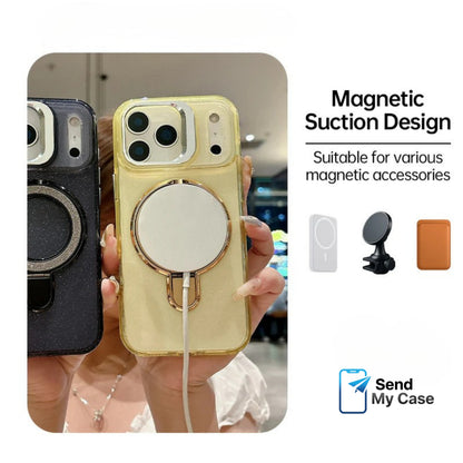 iPhone 17 Pro Max Glitter Magnetic Stand Case