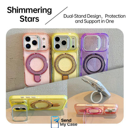 iPhone 17 Pro Max Glitter Magnetic Stand Case