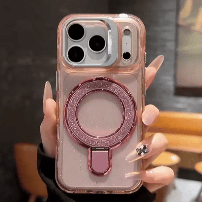 iPhone 17 Pro Max Glitter Magnetic Stand Case