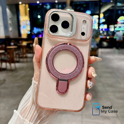 iPhone 17 Pro Max Glitter Magnetic Stand Case