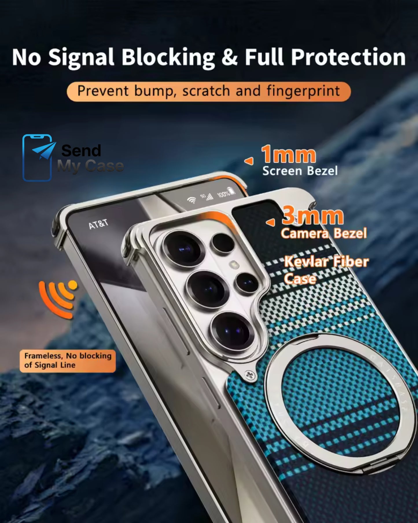 Samsung Galaxy S26 Ultra MagSafe Kickstand Case with 360° Magnetic Ring