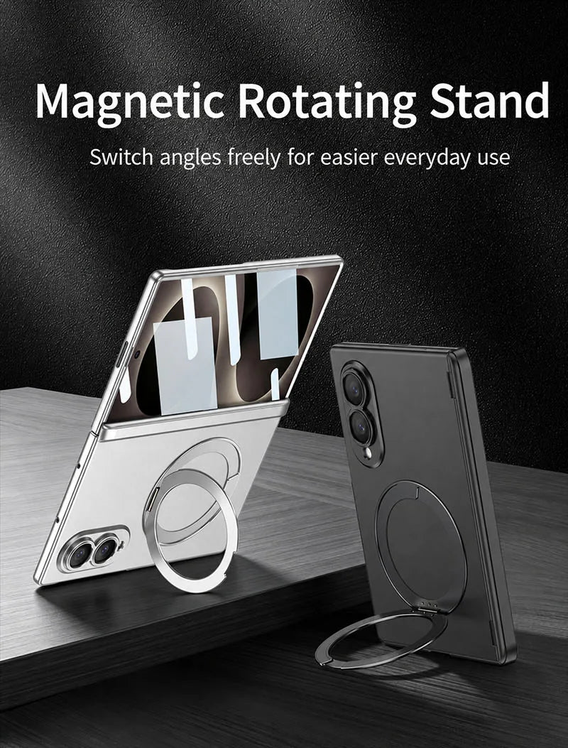 Galaxy Z Fold 8 Magnetic Hinge Case with Rotating Stand