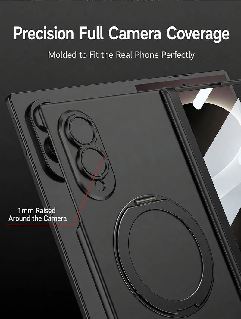 Galaxy Z Fold 8 Magnetic Hinge Case with Rotating Stand