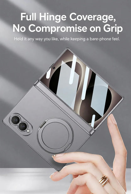 Galaxy Z Fold 8 Magnetic Hinge Case with Rotating Stand