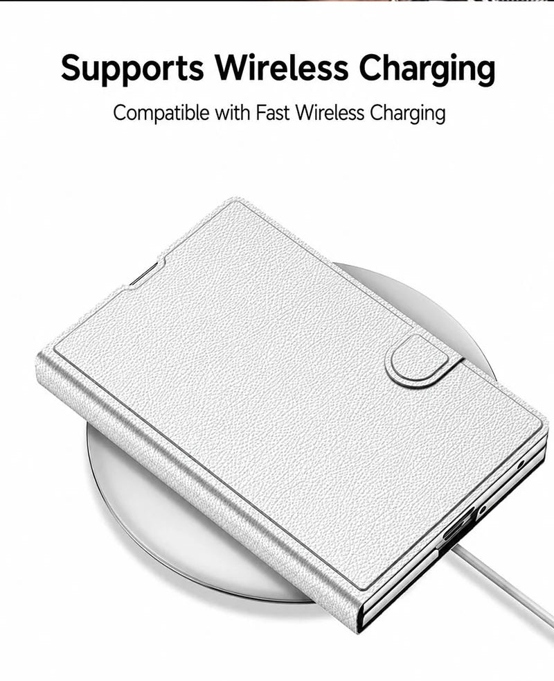 Galaxy Z Fold 8 Ultra Leather Kickstand Case