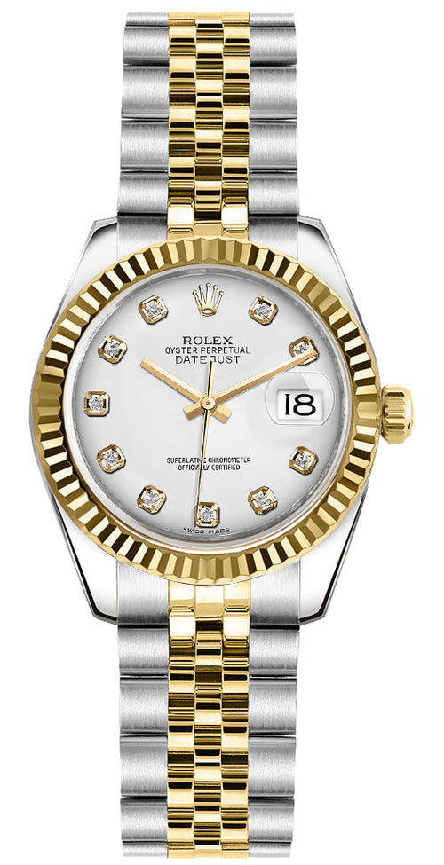 RLX Lady-Datejust 26 diamant blanc jubilé