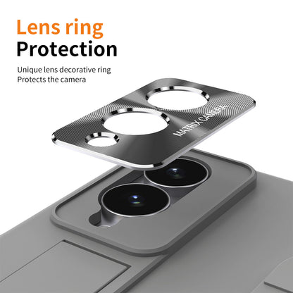Armor Hinge Protective Phone Case Built-In Tempered Glass, Hidden Kickstand & Wrist Strap For Galaxy Z Fold 8