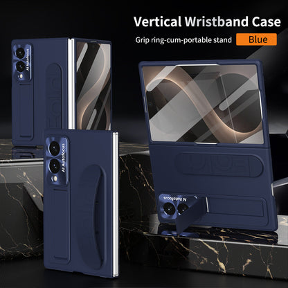 Armor Phone Case Built-In Tempered Glass, Hidden Kickstand & Wrist Strap For Galaxy Z Fold 8