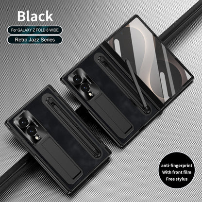 Jazz Retro Style Anyi-fall Protective Leather Phone Case For Galaxy Fold 8