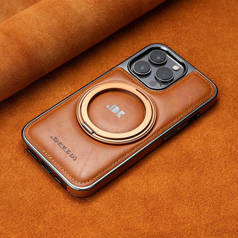 LuxStand® – iPhone 17 Series Leather MagSafe Case