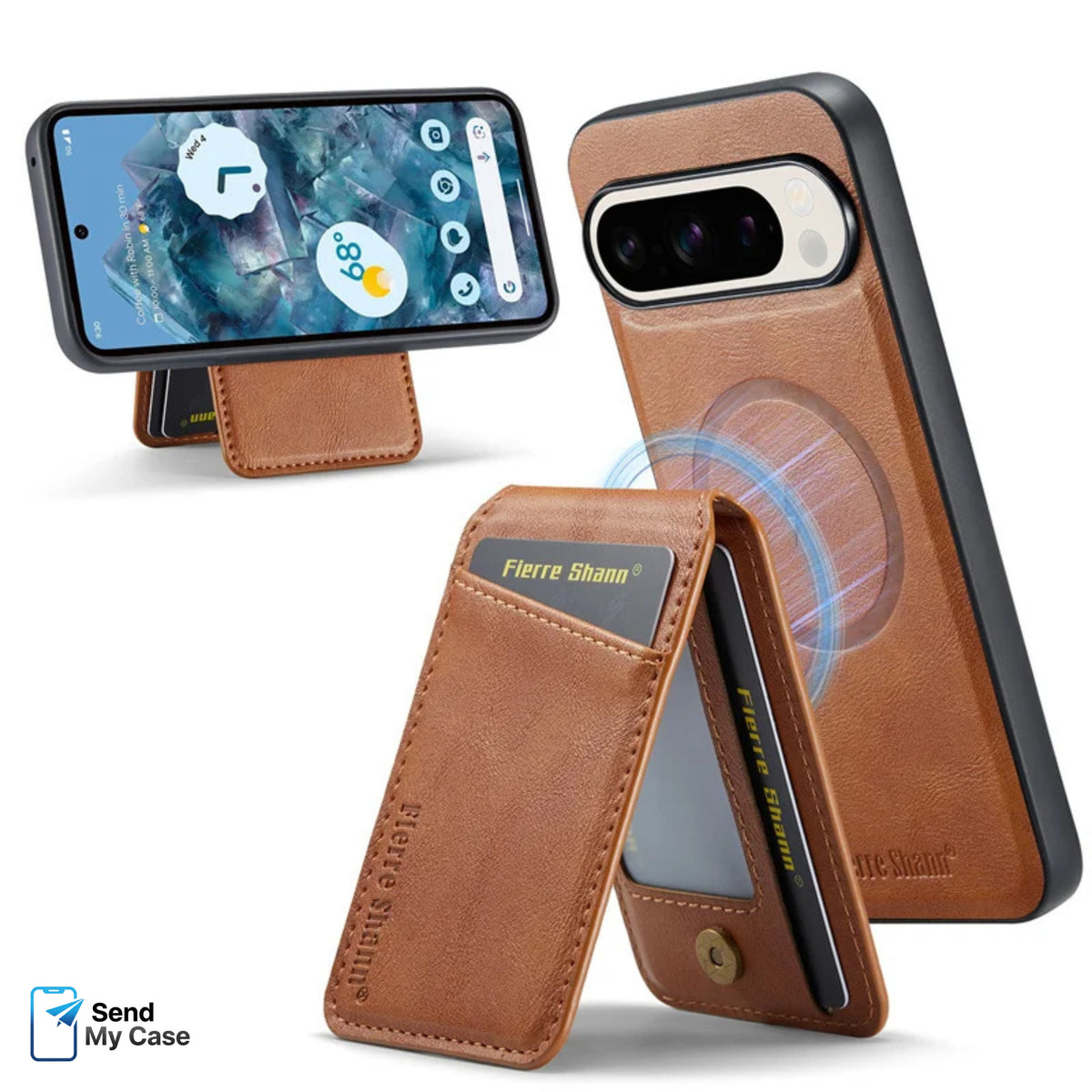 Google Pixel 10 Pro XL Magnetic Wallet Stand Case