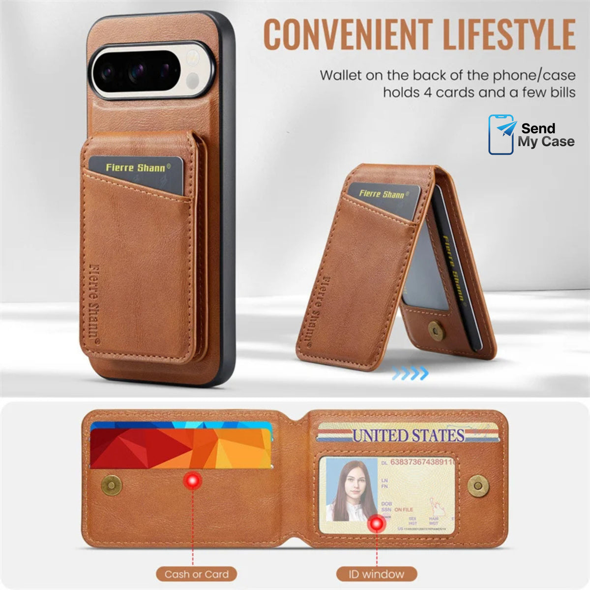 Google Pixel 10 Pro XL Magnetic Wallet Stand Case