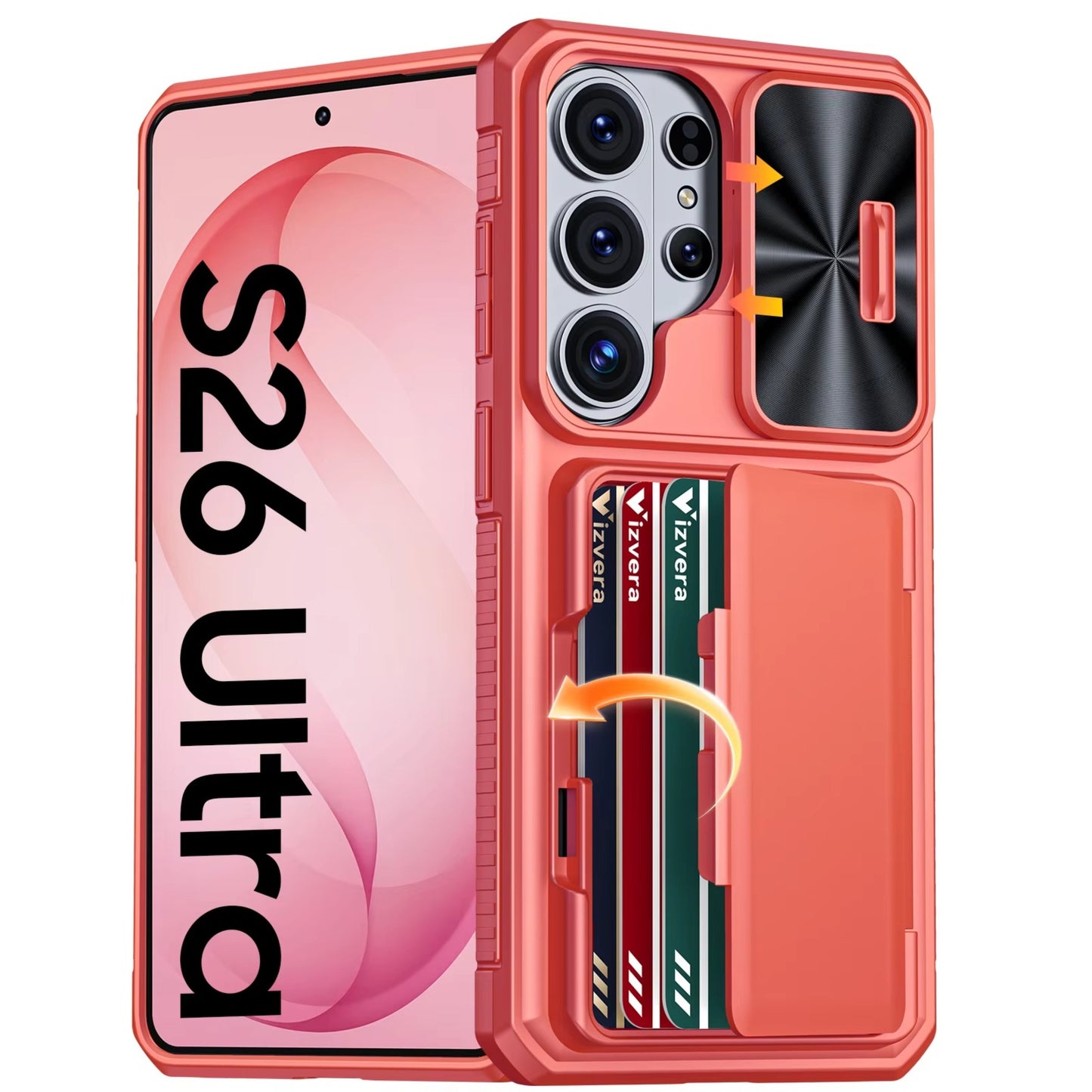 Samsung Galaxy S26 Ultra Wallet Case with Camera Cover