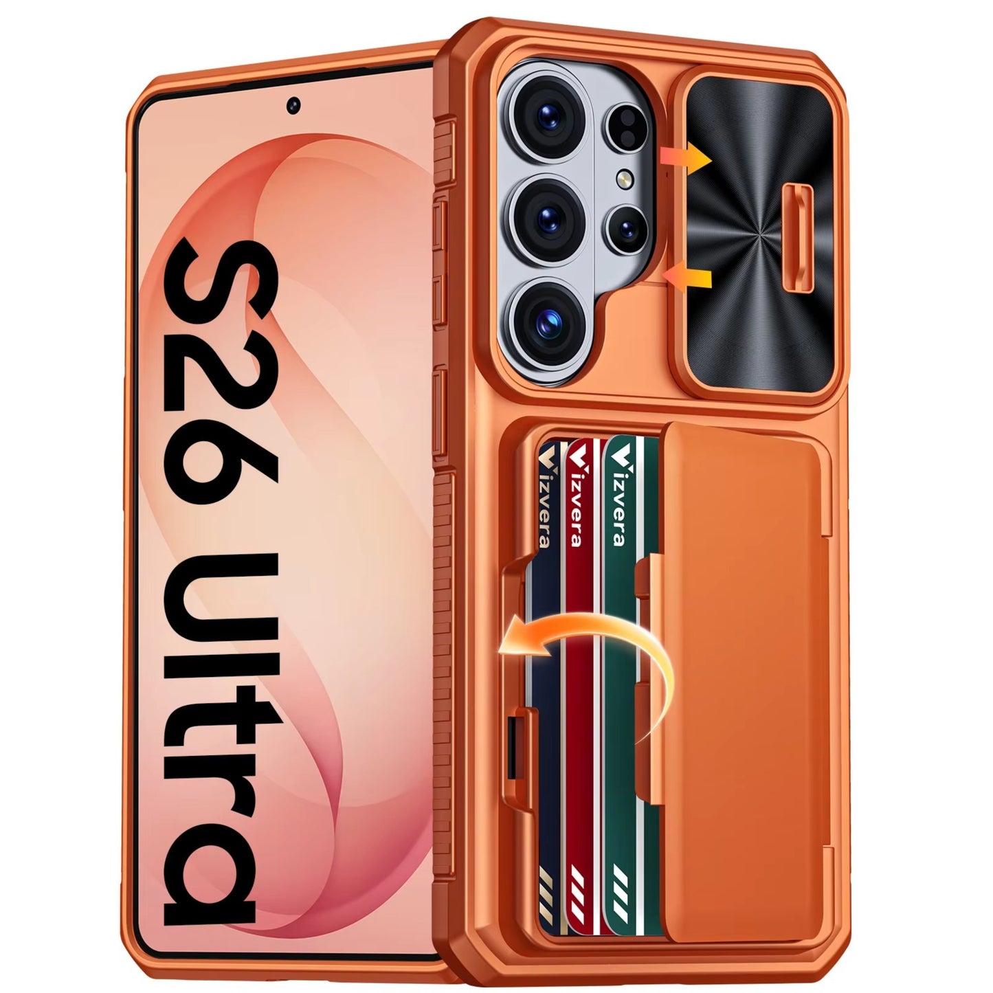 Samsung Galaxy S26 Ultra Wallet Case with Camera Cover