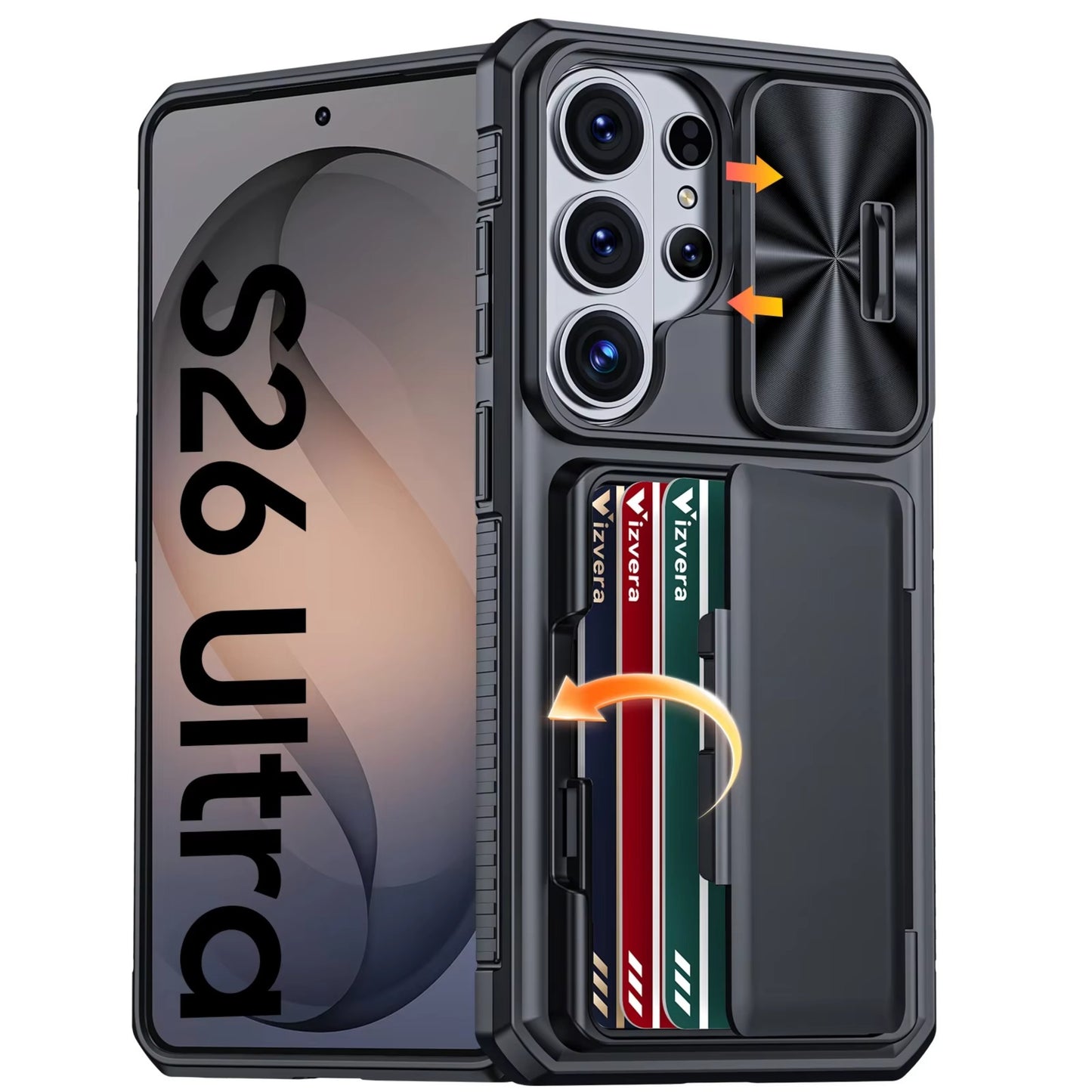 Samsung Galaxy S26 Ultra Wallet Case with Camera Cover