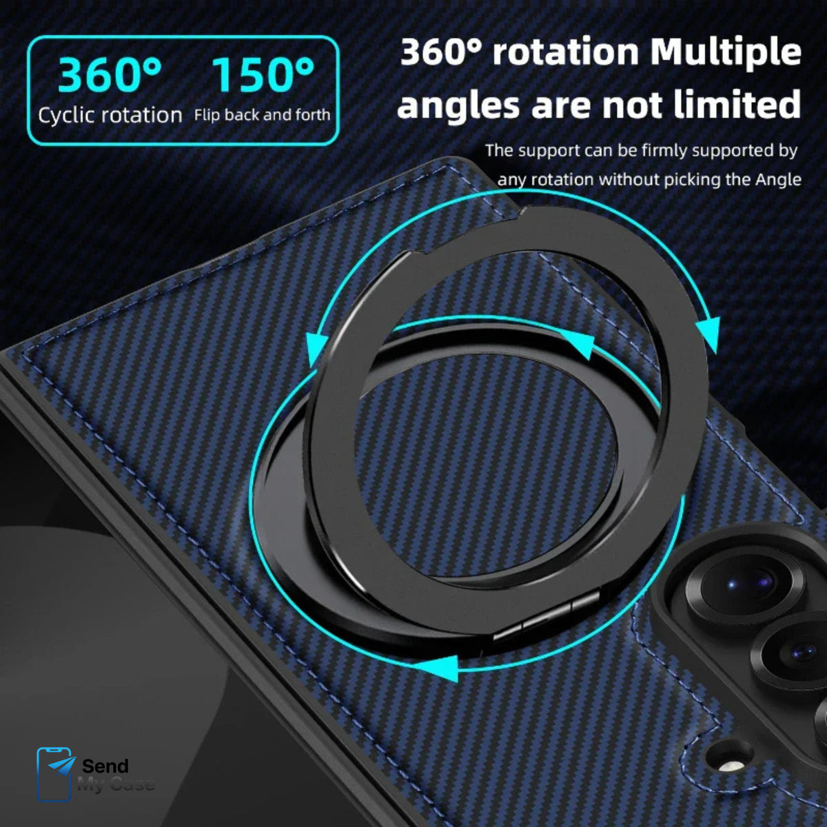 Samsung Z Fold 7 Magnetic Ring Stand Case