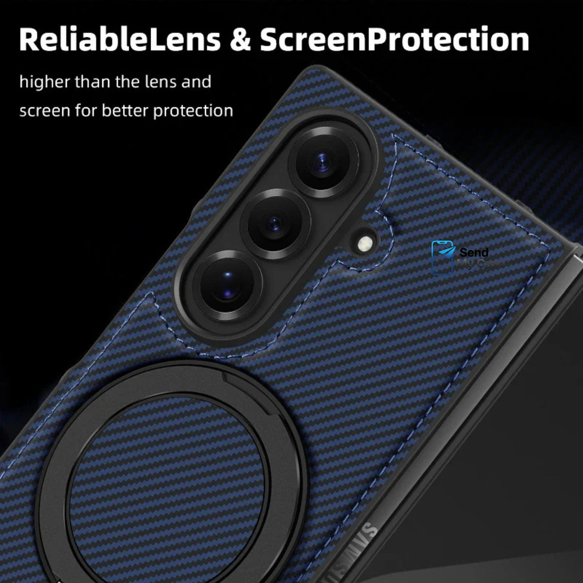 Samsung Z Fold 7 Magnetic Ring Stand Case