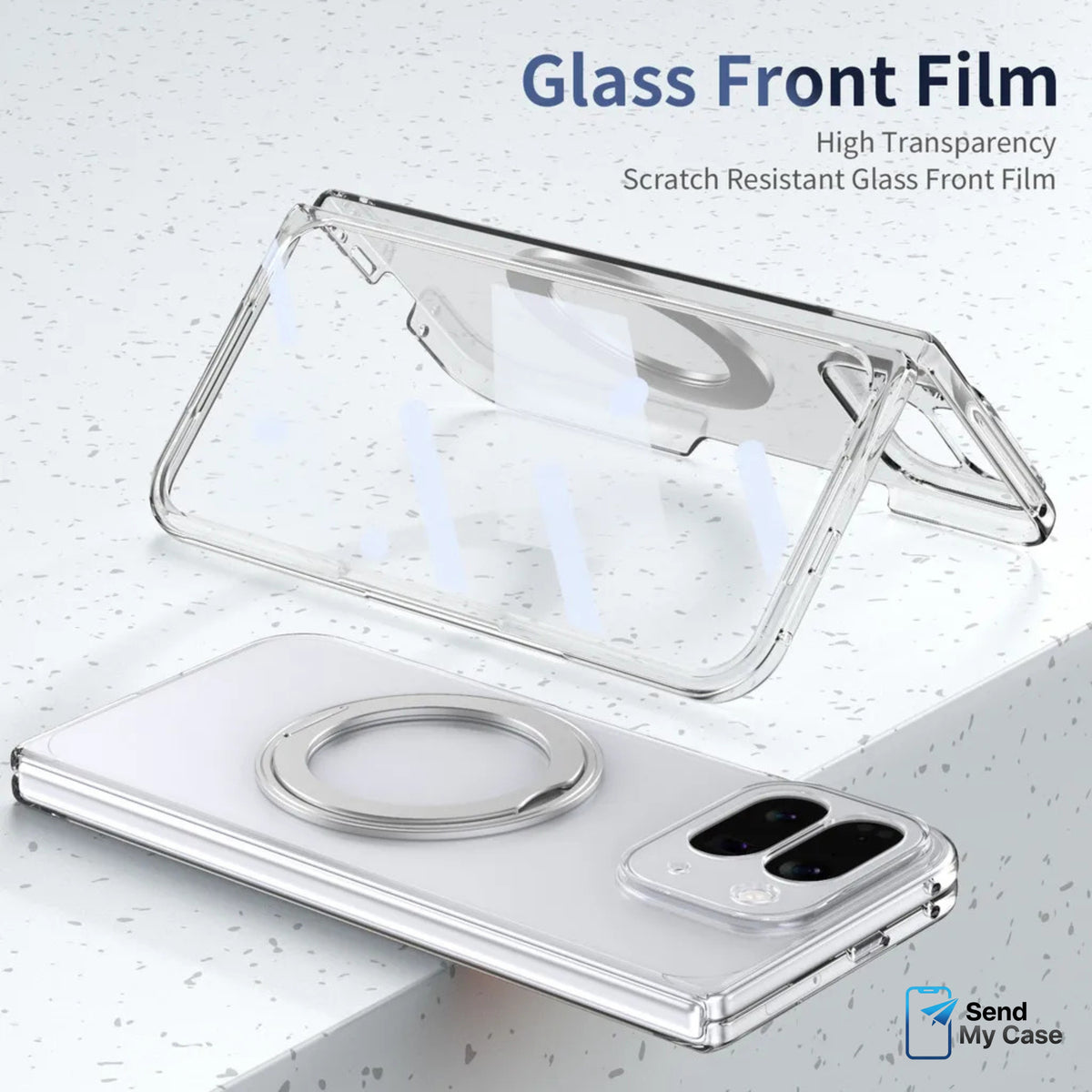Clear Magnetic Kickstand Case for Google Pixel 10 Pro Fold