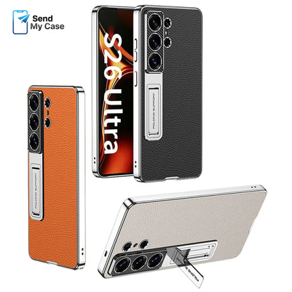 Galaxy S26 Ultra Leather Stand Case