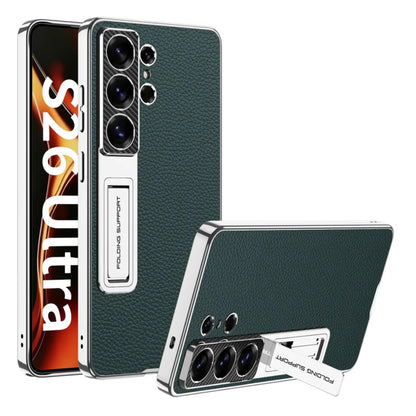 Galaxy S26 Ultra Leather Stand Case