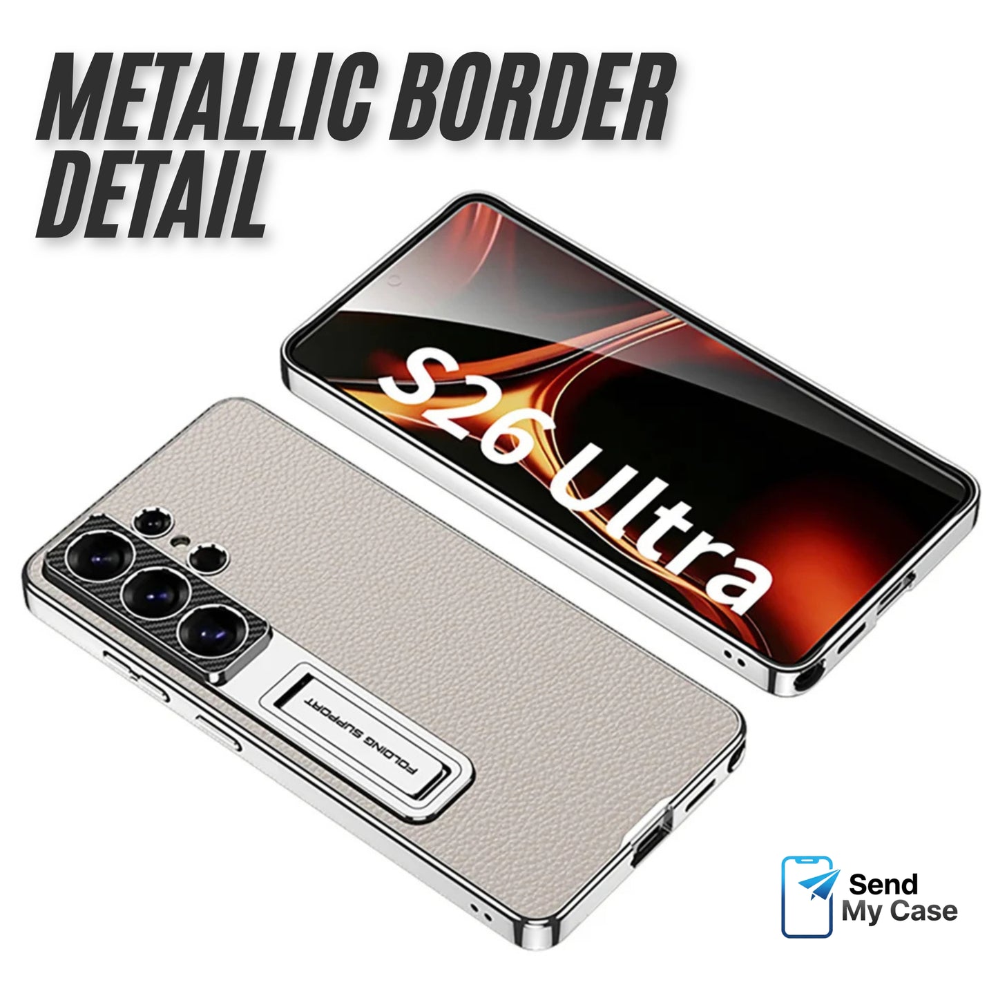 Galaxy S26 Ultra Leather Stand Case