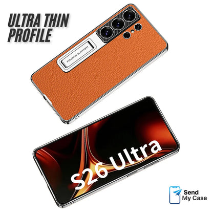 Galaxy S26 Ultra Leather Stand Case