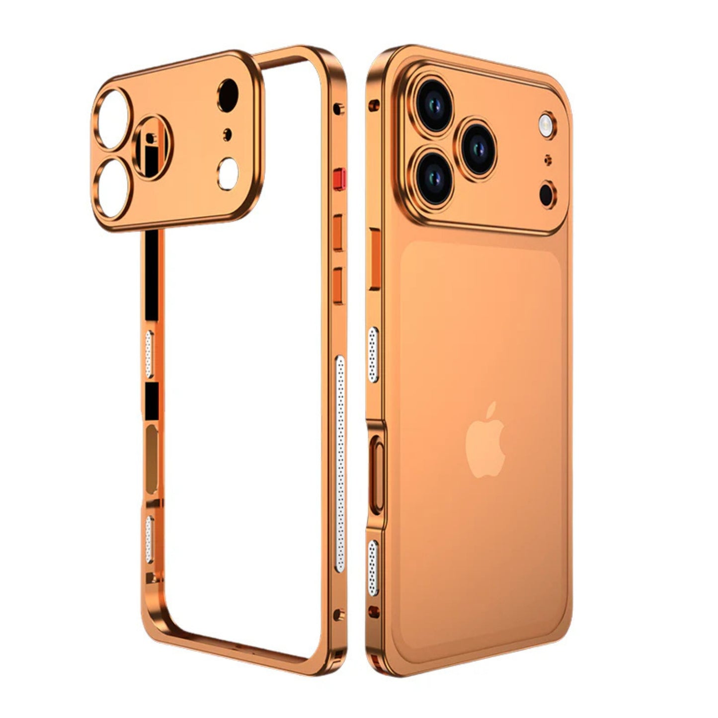 iPhone 17 Pro Max Aluminum Alloy Cooling Frame Case With Metal Lens Cover