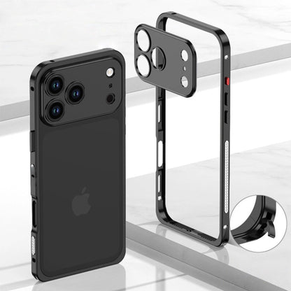 iPhone 17 Pro Max Aluminum Alloy Cooling Frame Case With Metal Lens Cover