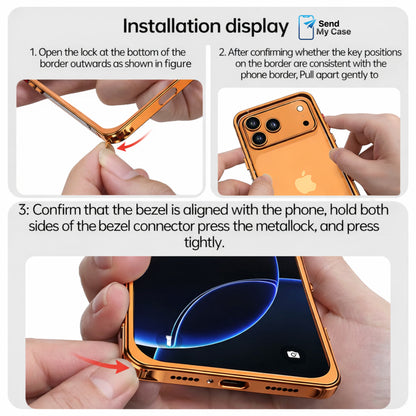 iPhone 17 Pro Max Aluminum Alloy Cooling Frame Case With Metal Lens Cover
