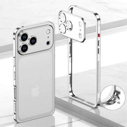 iPhone 17 Pro Max Aluminum Alloy Cooling Frame Case With Metal Lens Cover