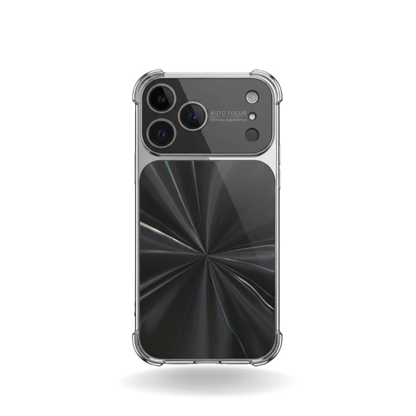 iPhone 17 Pro Max Electroplated CD-Pattern Airbag Case With Lens Protector