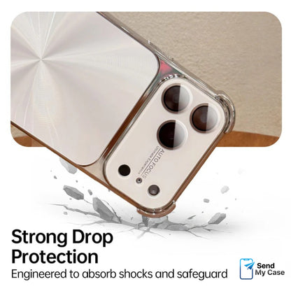 iPhone 17 Pro Max Electroplated CD-Pattern Airbag Case With Lens Protector