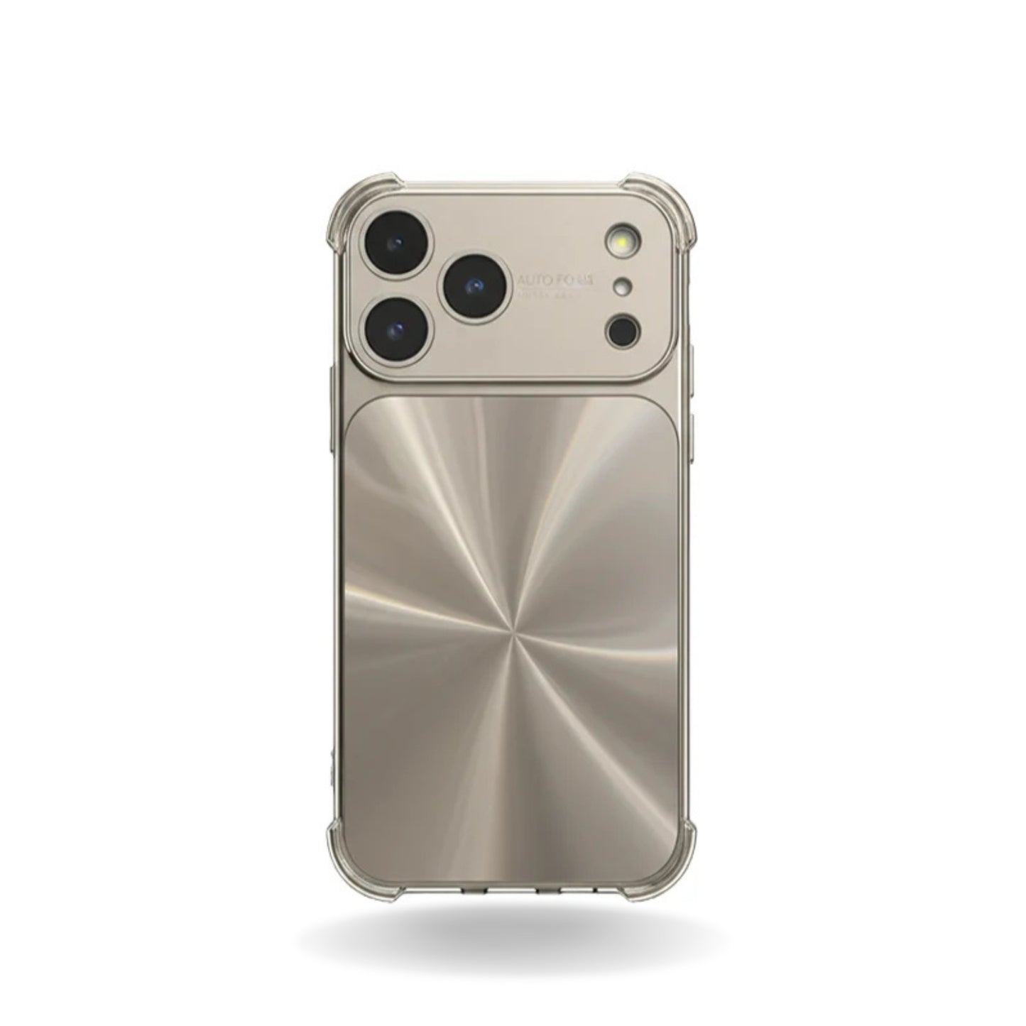 iPhone 17 Pro Max Electroplated CD-Pattern Airbag Case With Lens Protector