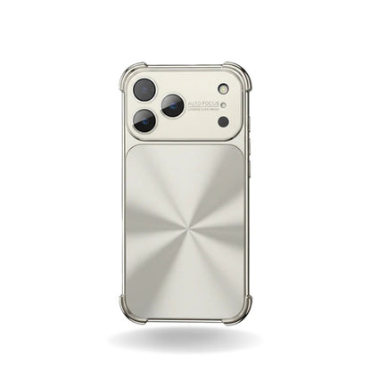 iPhone 17 Pro Max Electroplated CD-Pattern Airbag Case With Lens Protector