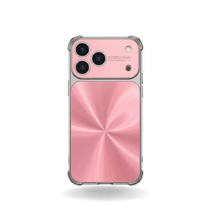 iPhone 17 Pro Max Electroplated CD-Pattern Airbag Case With Lens Protector